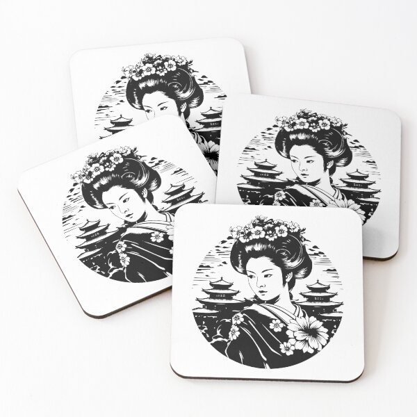 Item preview, Japanese Geisha Empress Queen Asian Traditional Pagoda designed and sold by inkoutninja.
