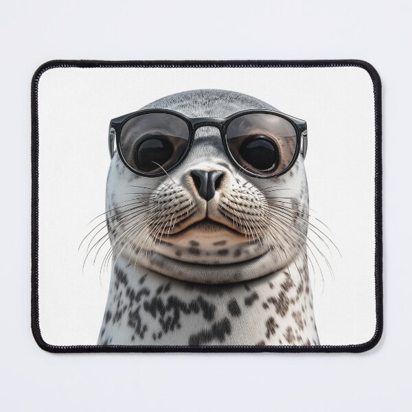 Item preview, Funny cool Harbor Seal wearing sunglasses designed and sold by LazyOwlStore.