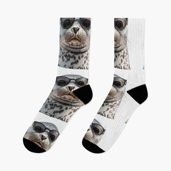 Item preview, Funny cool Harbor Seal wearing sunglasses designed and sold by LazyOwlStore.