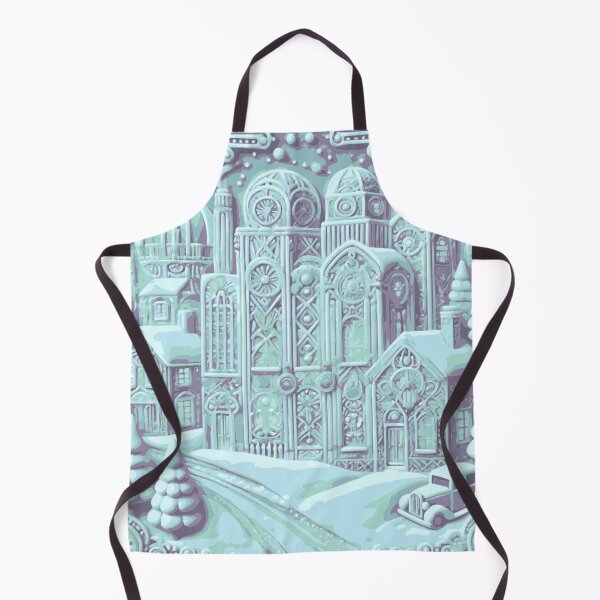 Item preview, Art Deco Puffy Paint Winter Village designed and sold by LuxuryApparels.