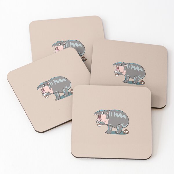 Item preview, Coffee makes me poop Moo Deng designed and sold by Huebucket.