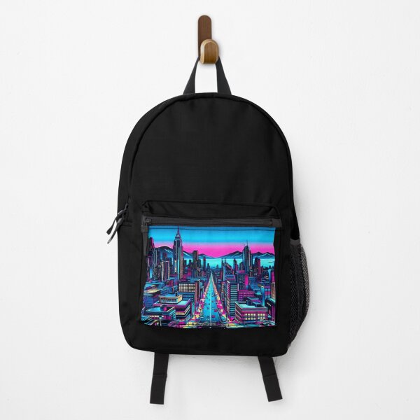Item preview, Night view of a city of neon colors designed and sold by Dogandesighn.
