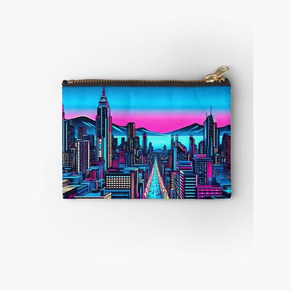 Item preview, Night view of a city of neon colors designed and sold by Dogandesighn.