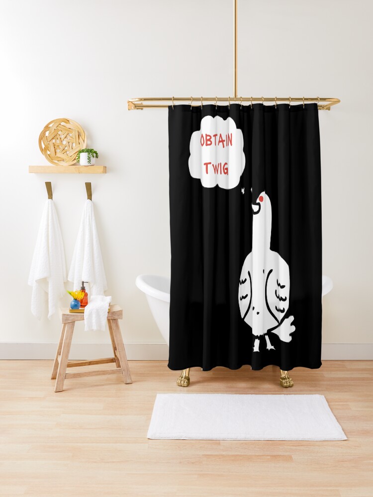 Thumbnail 1 of 5, Shower Curtain, obtain twig designed and sold by SeagullEatChip.
