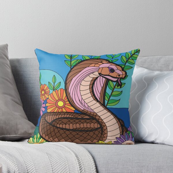 Item preview, Vibrant Cobra in Nature – Bold Wildlife Stained Glass Art designed and sold by RCrizil.