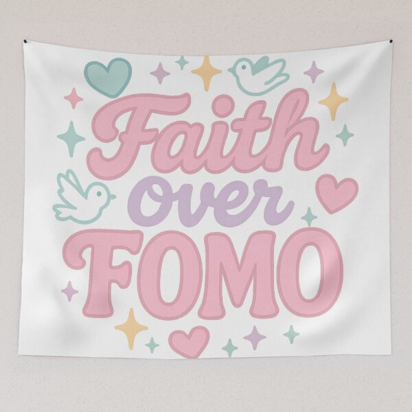 Item preview, Faith Over Fomo designed and sold by Flashy Flamingo.