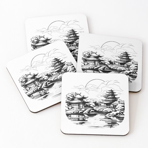 Item preview, Japanese Pagoda Buddhist Temple Landscape Shrine Tower designed and sold by inkoutninja.
