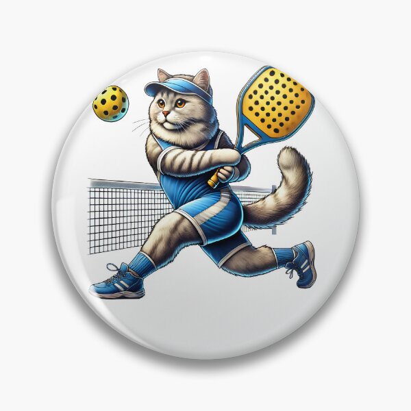 Item preview, Cat Playing Pickleball Kitten Lover Paddleball designed and sold by Kimberley King Art  King Art.