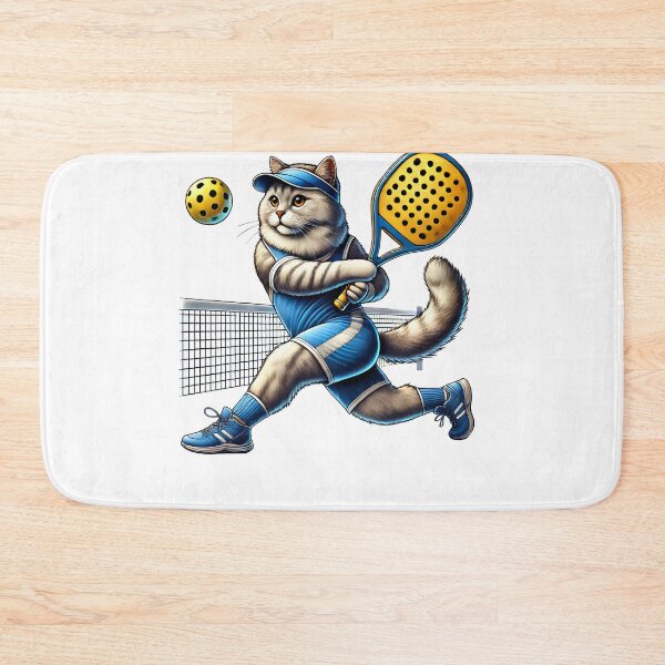 Item preview, Cat Playing Pickleball Kitten Lover Paddleball designed and sold by Kimberley King Art  King Art.