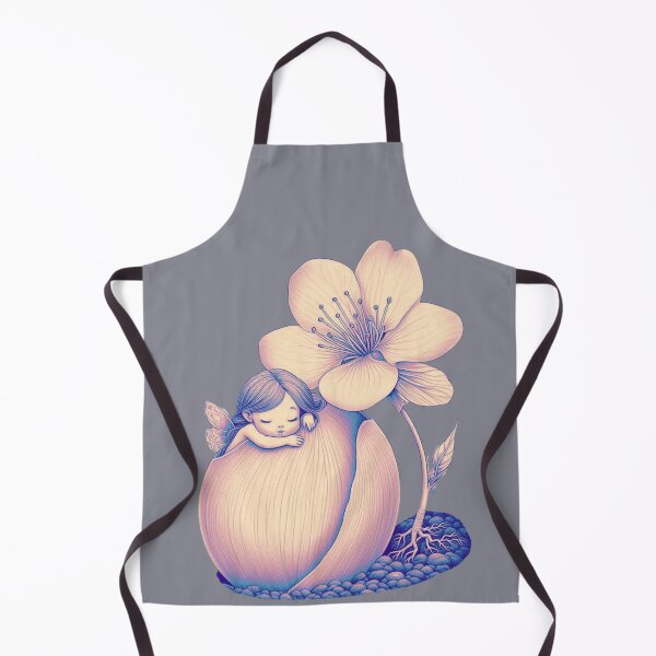 Item preview, Sleeping Flower Fairy in Blossom Bud | Whimsical Spring Fantasy Art designed and sold by Nadia-joy.
