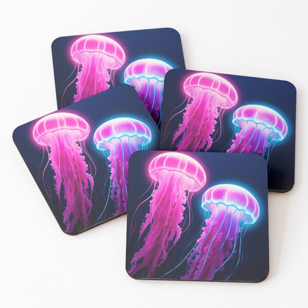 Item preview, Jellyfish in dark ocean waters designed and sold by PeggyMacStudio.