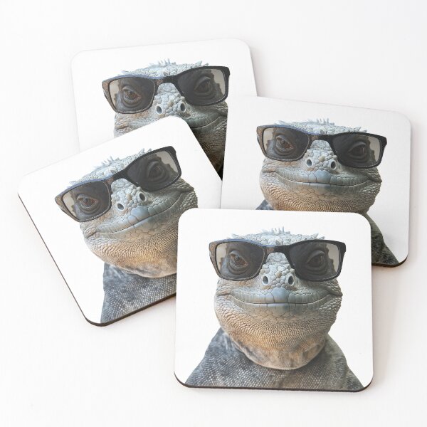 Item preview, Funny cool Marine Iguana wearing sunglasses designed and sold by LazyOwlStore.