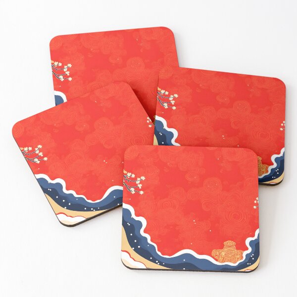 Item preview, waves or mountains of traditional Japanese fabric designs designed and sold by anydesign01.