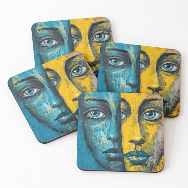 Item preview, 1743 Abstract Faces designed and sold by nikoart001.