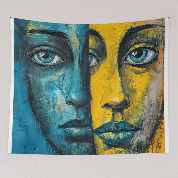 Item preview, 1743 Abstract Faces designed and sold by nikoart001.