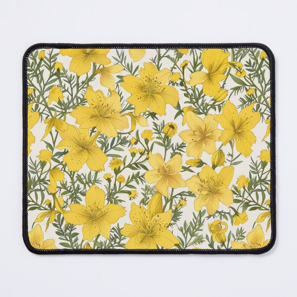Item preview, St. John’s Wort, yellow flowers pattern designed and sold by CoolPixels.