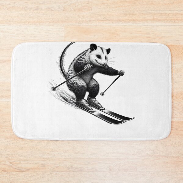 Item preview, Possum Go Skiing Opossum Lover Skier designed and sold by Kimberley King Art  King Art.
