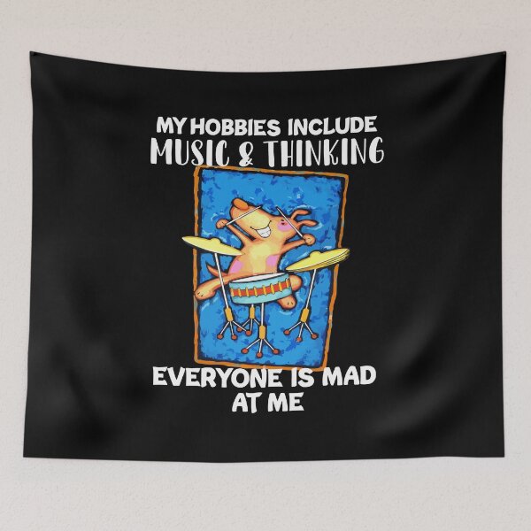 Item preview, My Hobbies Include Music & Thinking Everyone Is Mad At Me designed and sold by Dressed For  Duty.