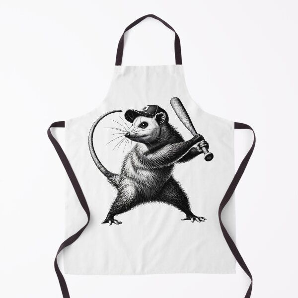 Artikelvorschau, Vintage Possum spielt Softball Baseball Opossum Liebhaber Softball-Spieler entworfen und verkauft von Kimberley King Art King Art.