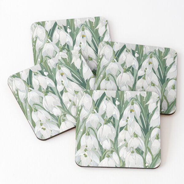 Item preview, Snowdrop, white flowers pattern designed and sold by CoolPixels.