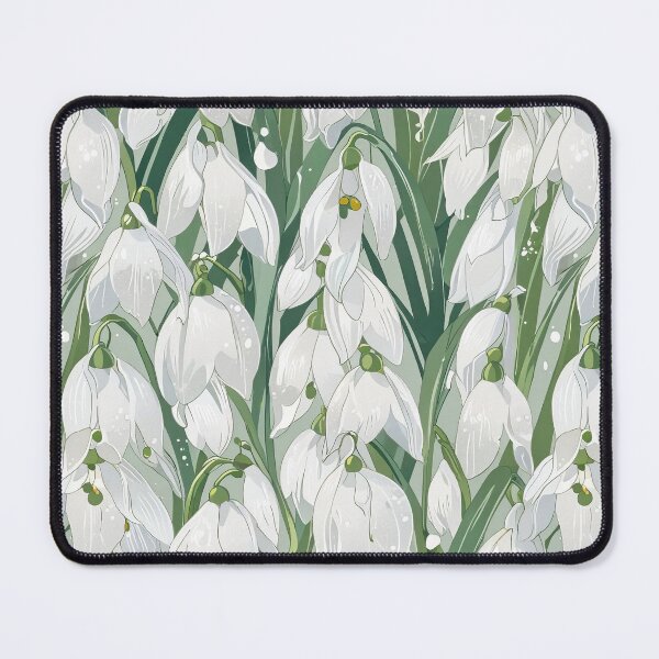 Item preview, Snowdrop, white flowers pattern designed and sold by CoolPixels.