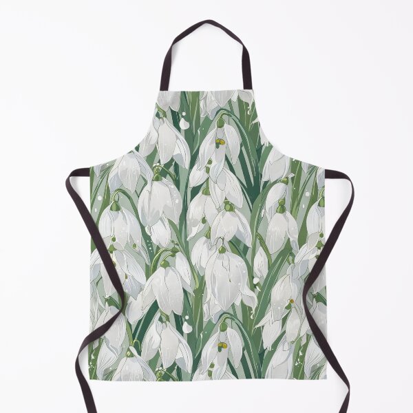 Item preview, Snowdrop, white flowers pattern designed and sold by CoolPixels.