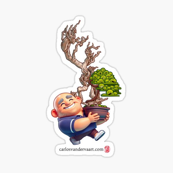 Artikel-Vorschau von Carlos mit Drachenbonsai (weißer Text), designt und verkauft von RemcoBakker.
