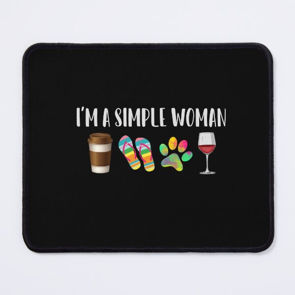 Item preview, I'm A Simple Woman Coffee Slippers Animals Wine designed and sold by Dressed For  Duty.