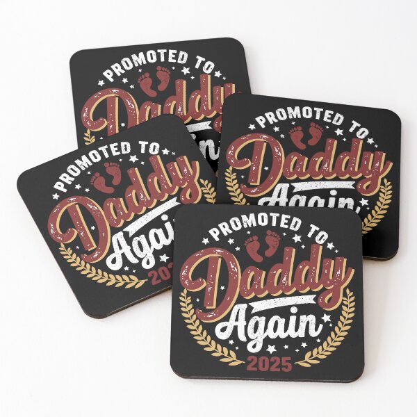 Item preview, Promoted to Daddy Again 2025 - New Dad Announcement Tee designed and sold by DesignDoodleArt.