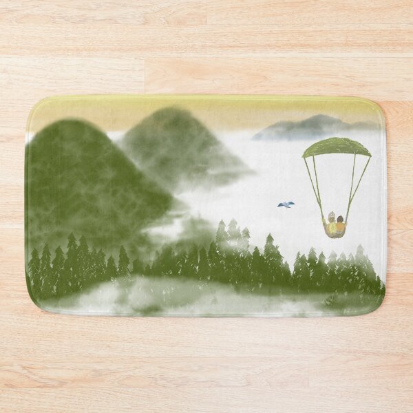 Item preview, Three friends on an adventure in oriental mountains  designed and sold by greenPQBstudio.