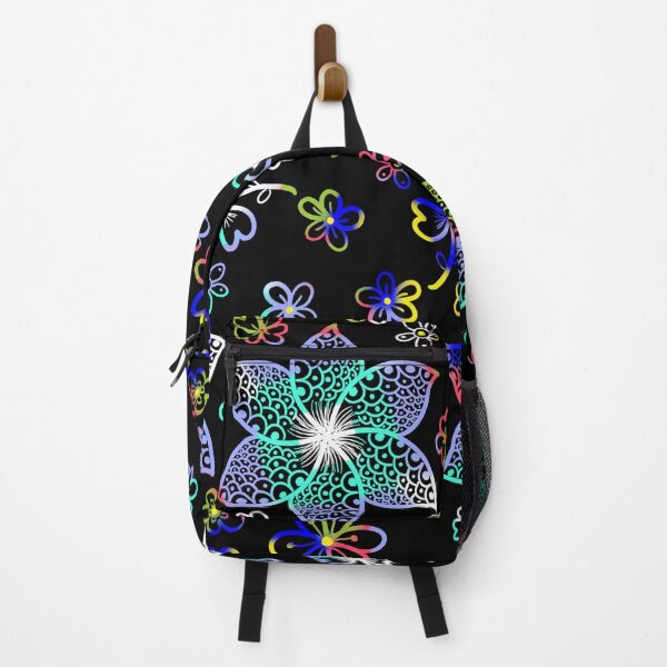 Item preview, Neon Floral Bloom on Midnight Black Canvas designed and sold by Bulantanyong.