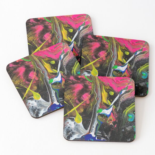 Item preview, Play of colors designed with pouring medium designed and sold by kunststueckbyks.