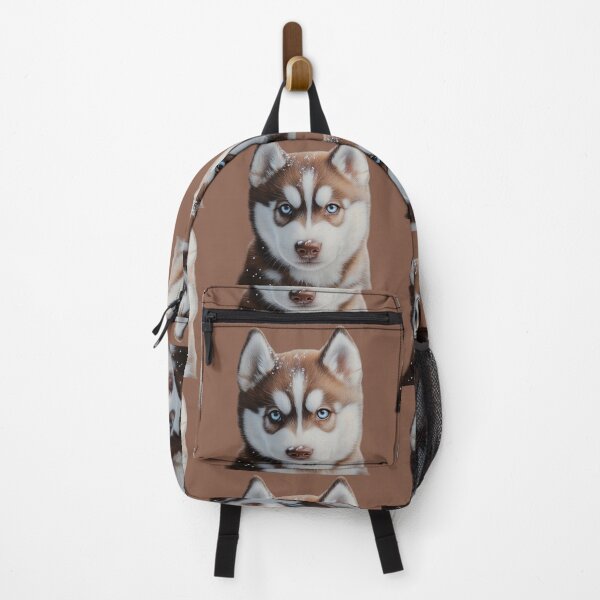 Item preview, Siberian Husky puppy, brown and white fur designed and sold by FluffyGallery.