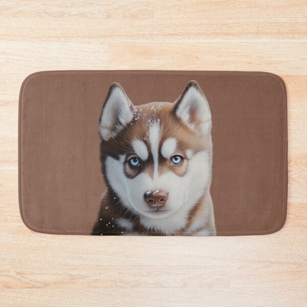 Item preview, Siberian Husky puppy, brown and white fur designed and sold by FluffyGallery.