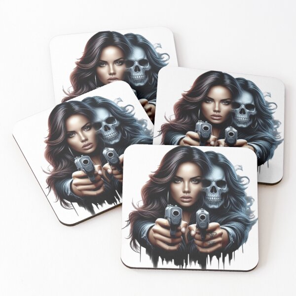 Item preview, “Fatal Beauty: an armed and dangerous woman” designed and sold by CHRIST5000.