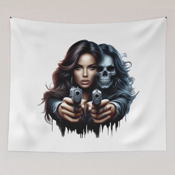 Item preview, “Fatal Beauty: an armed and dangerous woman” designed and sold by CHRIST5000.