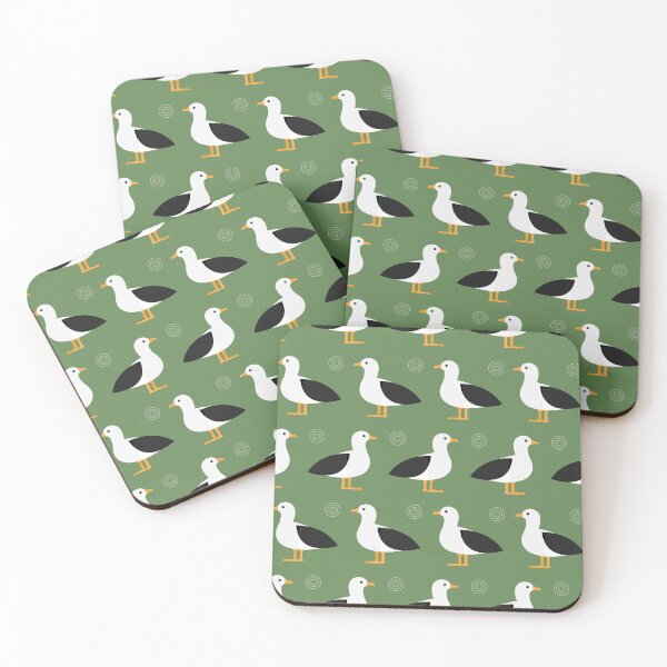 Item preview, Albatrosses on green designed and sold by reneesillus.