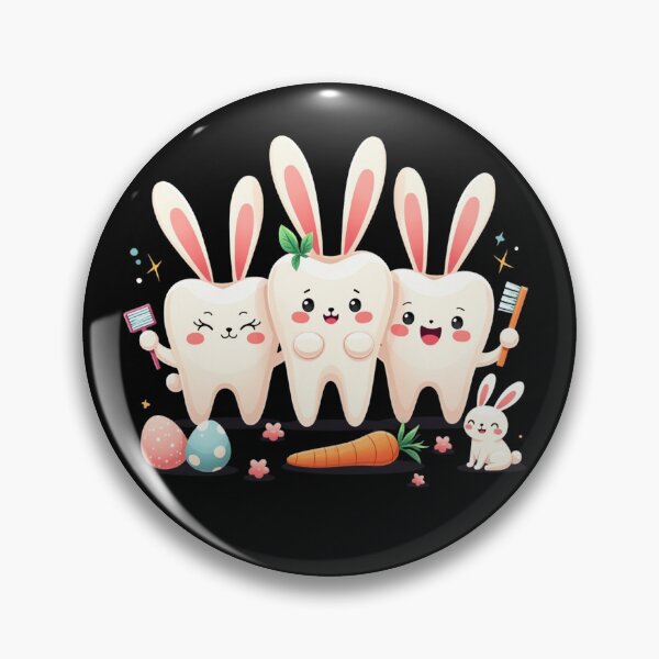 Item preview, Cute Bunny Teeth – Kawaii Easter Dental Design designed and sold by haitrieuic96.