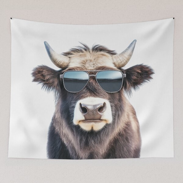 Item preview, Funny cool Musk ox wearing sunglasses designed and sold by LazyOwlStore.