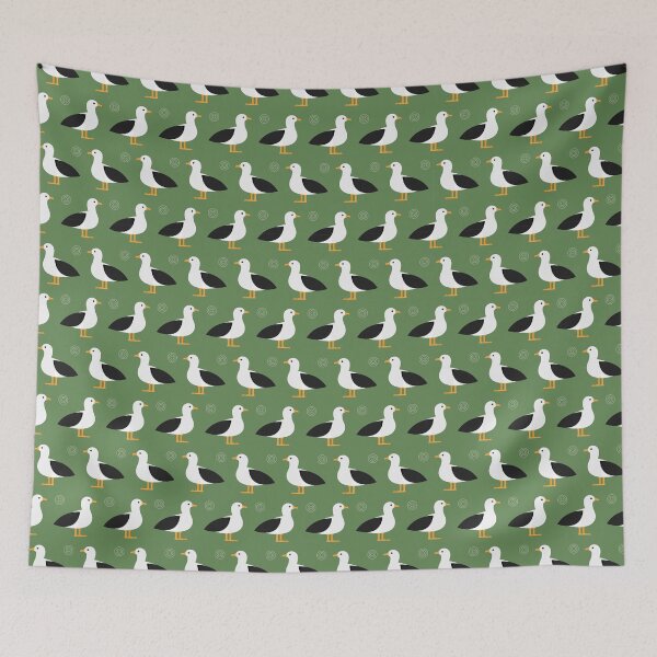 Item preview, Albatrosses on green designed and sold by reneesillus.