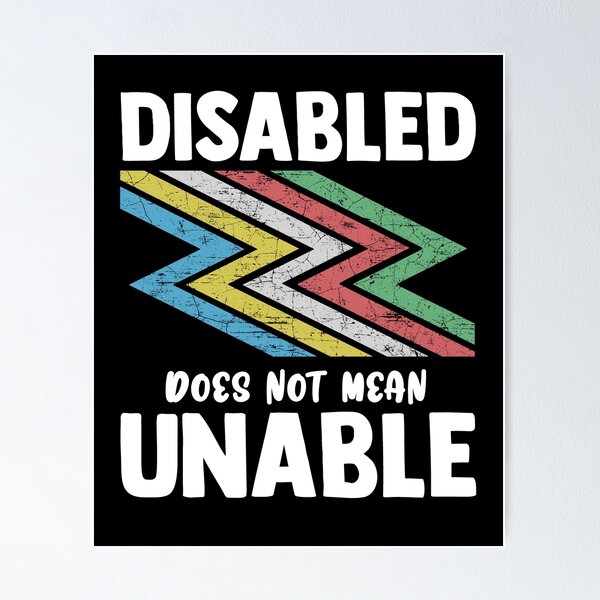 Item preview, Disability Does Not Equal Unable Disability Pride Month  designed and sold by Dressed For  Duty.