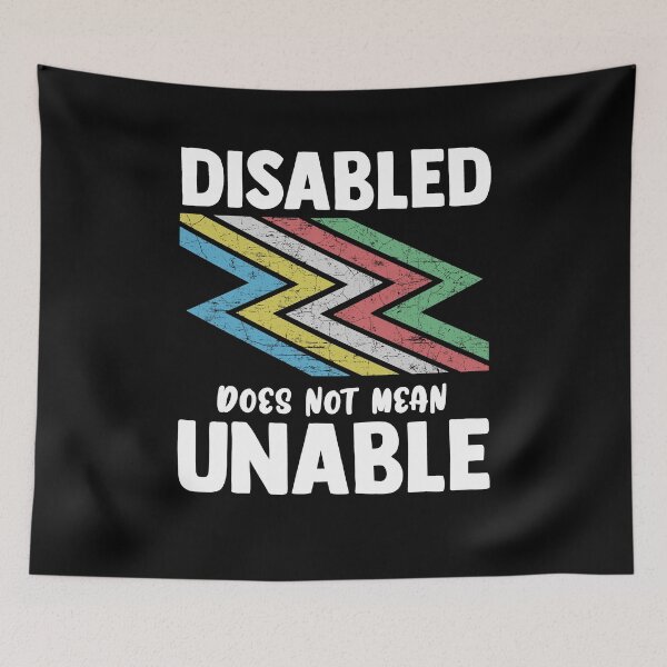 Item preview, Disability Does Not Equal Unable Disability Pride Month  designed and sold by Dressed For  Duty.