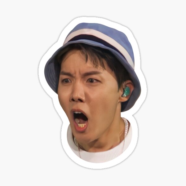 Artikel-Vorschau von BTS JHope schockiertes Gesicht, lustiges Gesichtsmeme, designt und verkauft von moteesshop.