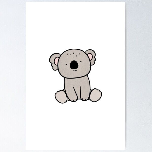 Aperçu de l'œuvre Adorable dessin animé de koala australien créée et vendue par Paw&Pixel.