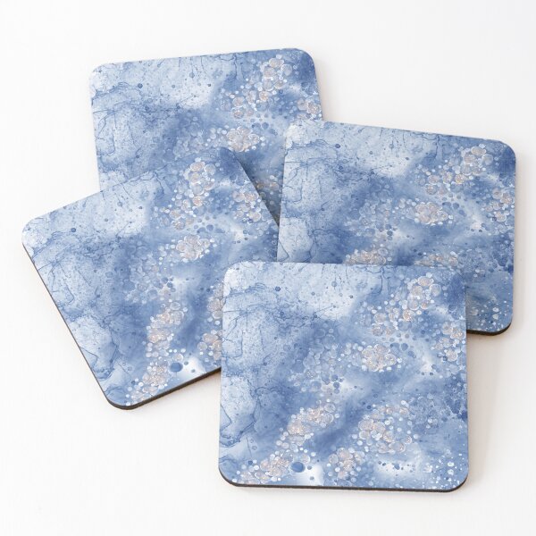 Item preview, Abstract Blue Alcohol Ink with Glitter designed and sold by Claire_Brown.