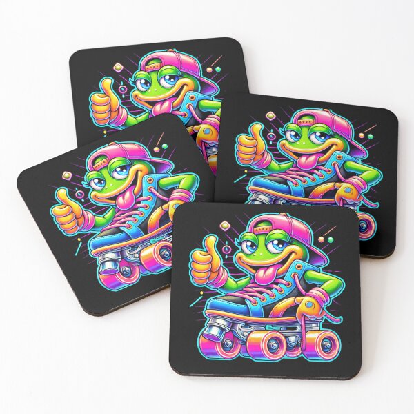 Item preview, Neon Roller Vibe - 90s Funky Skate Character designed and sold by M-ormin.