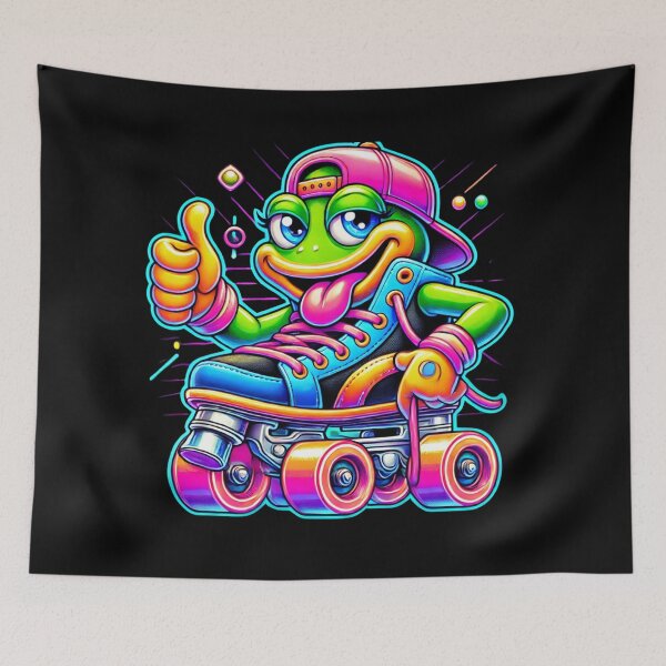 Item preview, Neon Roller Vibe - 90s Funky Skate Character designed and sold by M-ormin.