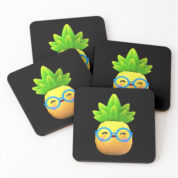 Item preview, Happy Pineapple – Cute Smiling Kawaii Fruit with Glasses for Babies & Kids designed and sold by Baby-Fruit.