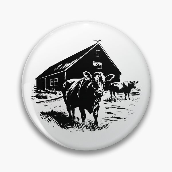 Item preview, Jersey Cattle Cow Dairy Rustic Barn Farm Ranch Scene designed and sold by inkoutninja.
