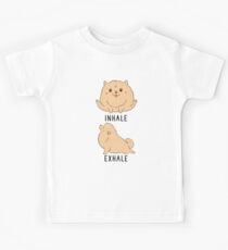 Inhale Exhale Pomeranian Yoga Kids Tee